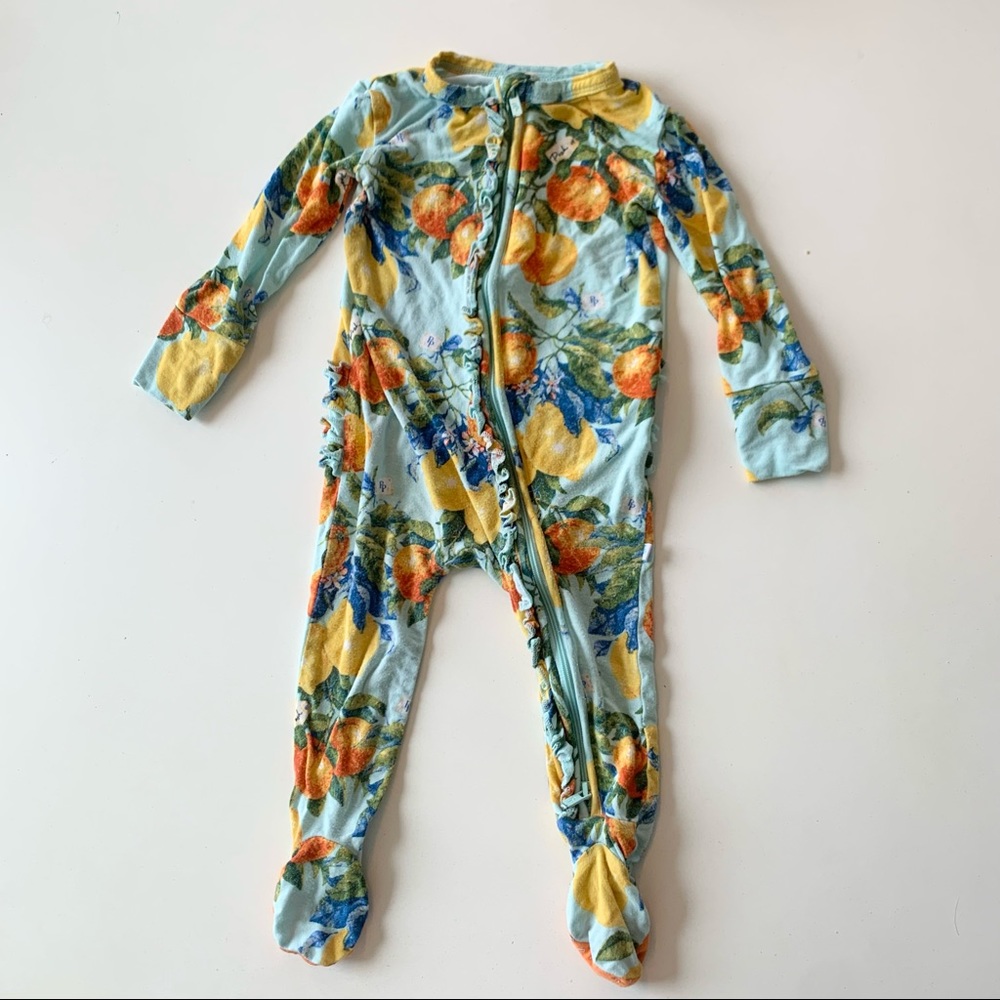 Posh Peanut Footie Ruffled Zippered One Piece - Lucia